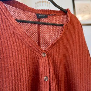 Urban Outfitters Sweater henley Burgandy/Red